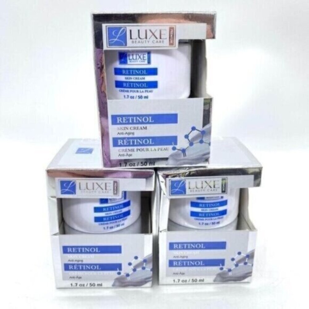 Luxe Beauty Care Retinol Skin Cream Lot Of 3 New